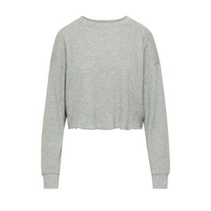 Aritzia TNA waffle crew boxy longsleeve cropped